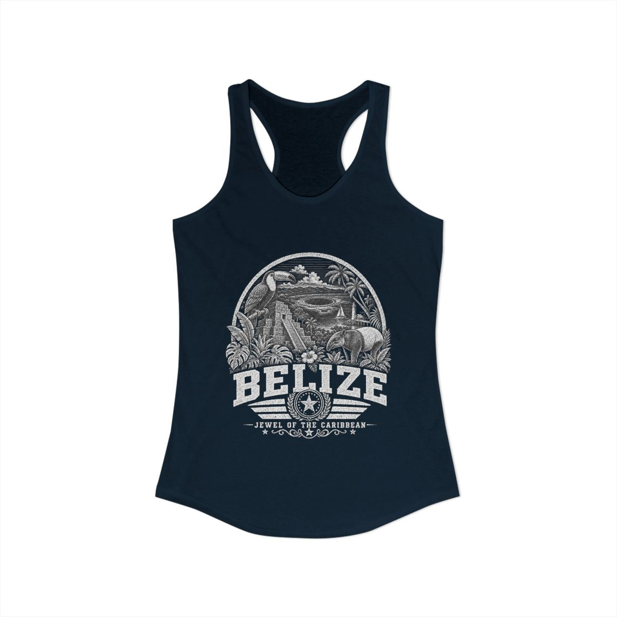Belize Women's Tank Top — Solid Midnight Navy (front)