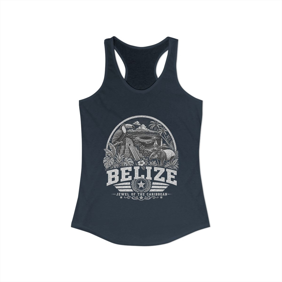 Belize Women's Tank Top — Solid Indigo (front)