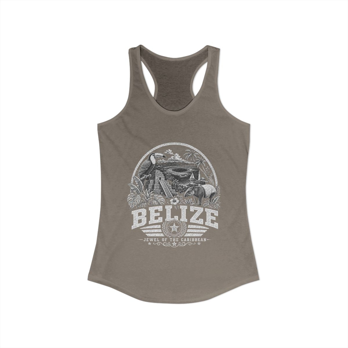 Belize Women's Tank Top — Solid Warm Gray (front)