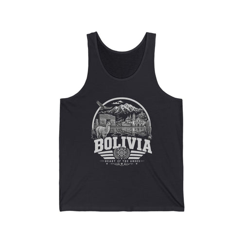 Bolivia Men's Tank Top — Dark Grey (front)