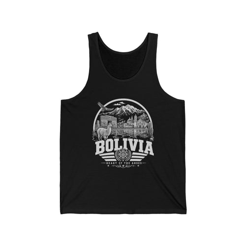 Bolivia Men's Tank Top — Black (front)