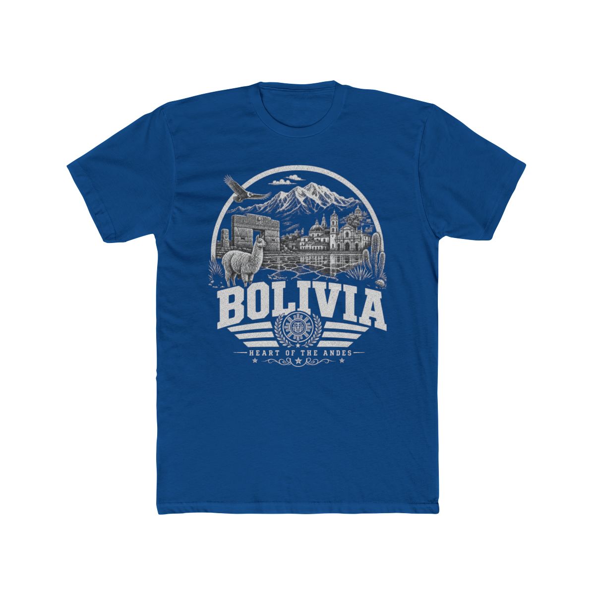 Bolivia vintage landmarks men's tee — iconic landmark design | Nameshi Destinations (view 10)