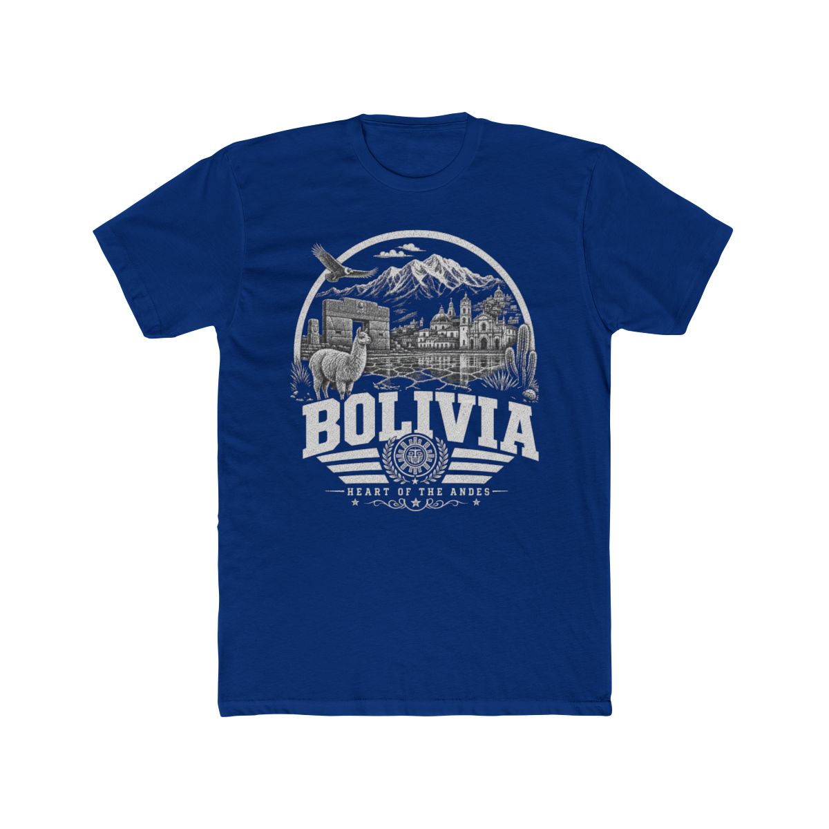Bolivia vintage landmarks men's tee — iconic landmark design | Nameshi Destinations (view 11)