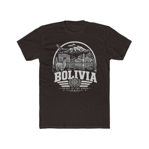 Bolivia vintage landmarks men's tee — iconic landmark design | Nameshi Destinations (view 1)
