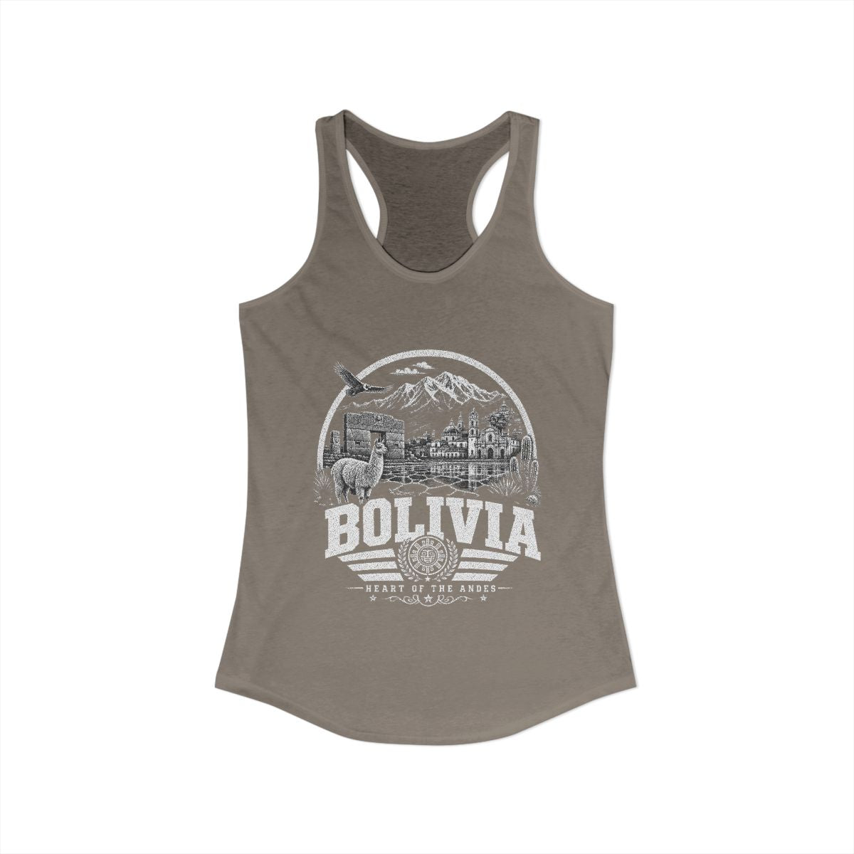 Bolivia Women's Tank Top — Solid Warm Gray (front)