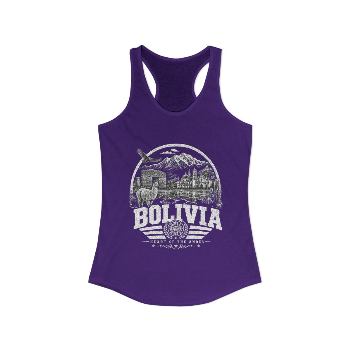 Bolivia Women's Tank Top — Solid Purple Rush (front)