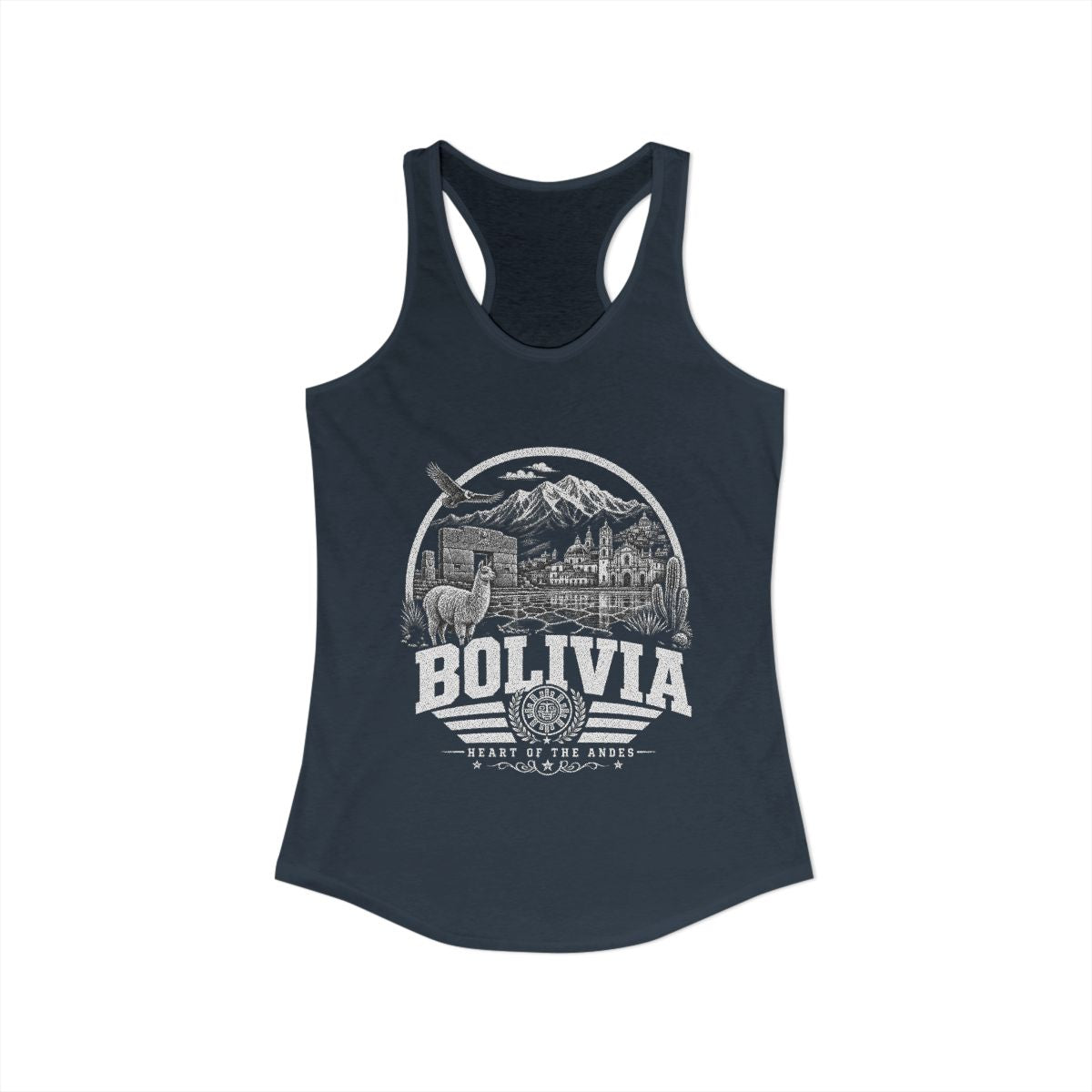 Bolivia Women's Tank Top — Solid Indigo (front)
