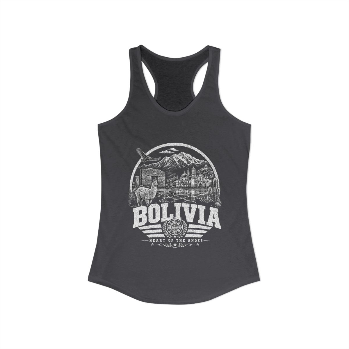 Bolivia Women's Tank Top — Solid Dark Gray (front)