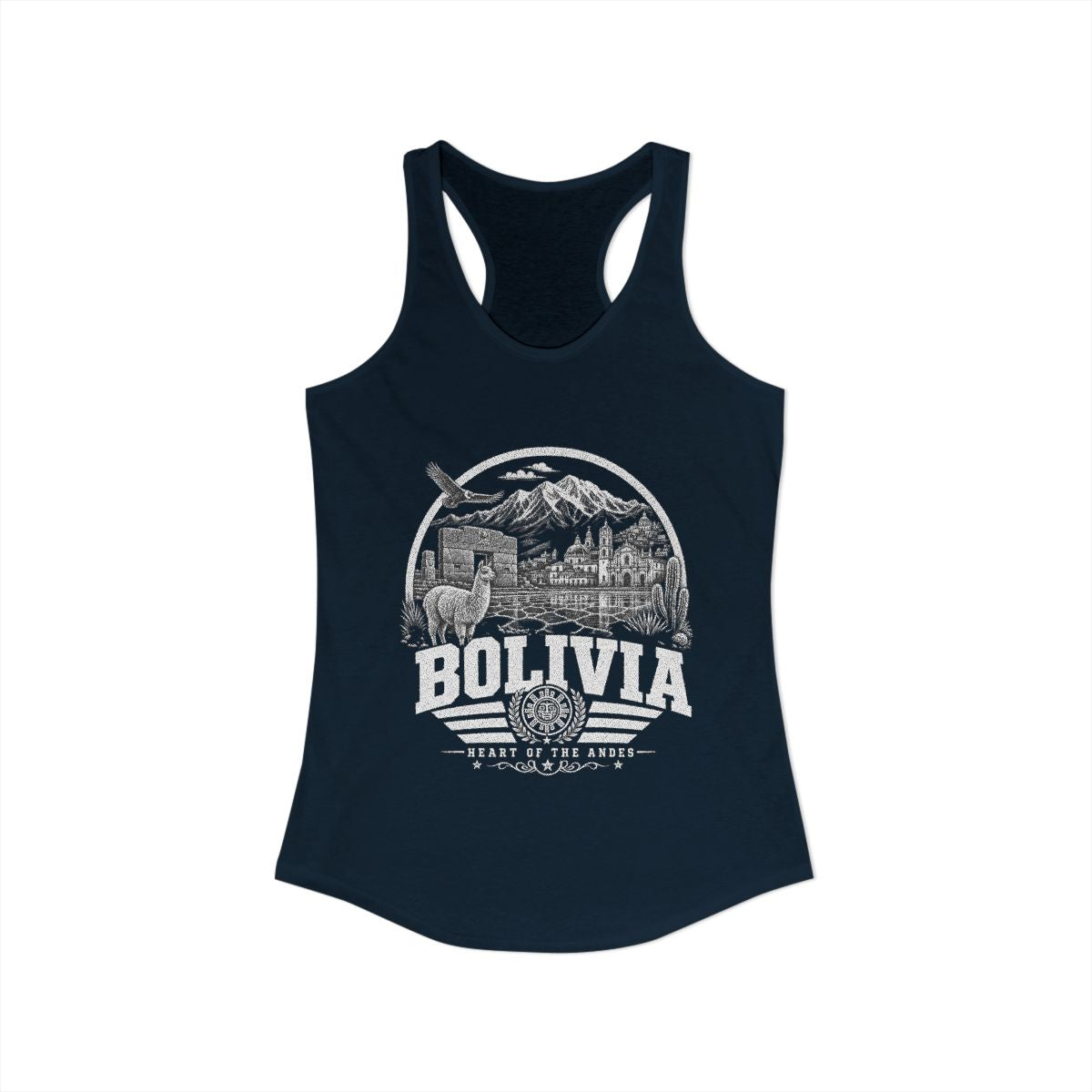 Bolivia Women's Tank Top — Solid Midnight Navy (front)