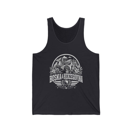 Bosnia y Herzegovina Men's Tank Top — Dark Grey (front)