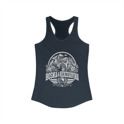 Bosnia y Herzegovina Women's Tank Top — Solid Indigo (front)