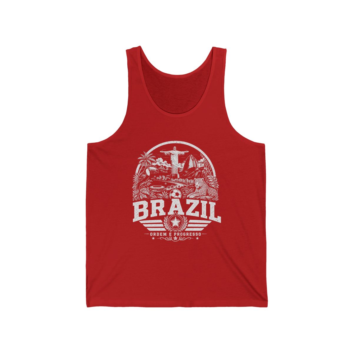 Brazil Men's Tank Top — Red (front)