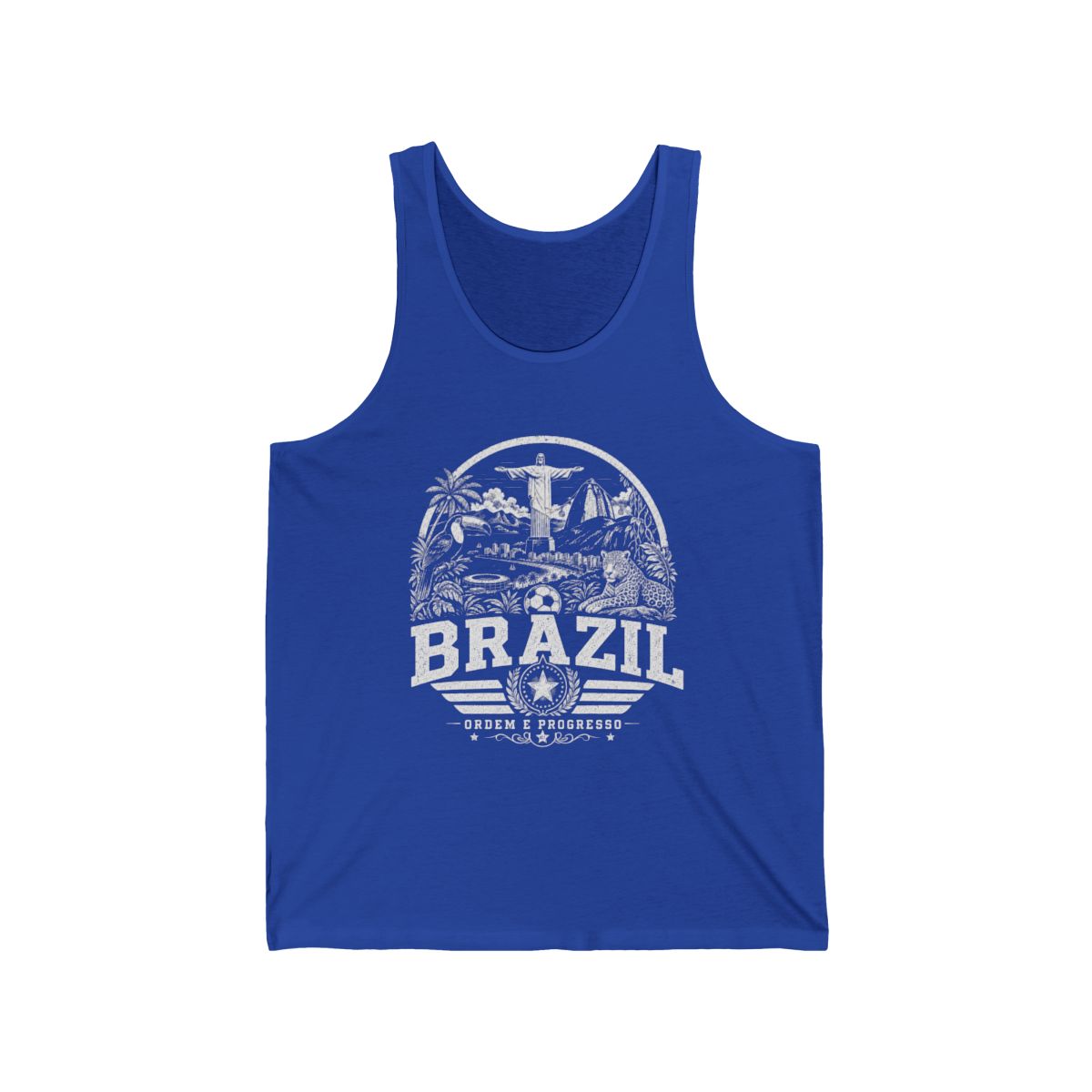 Brazil Men's Tank Top — True Royal (front)
