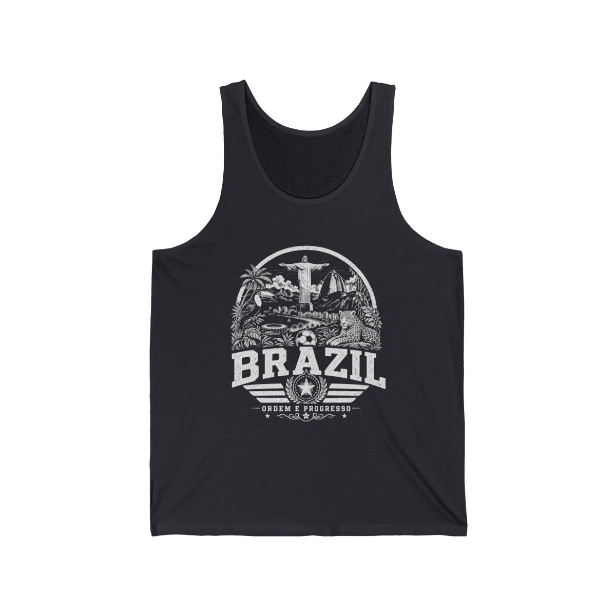 Brazil Men's Tank Top — Dark Grey (front)