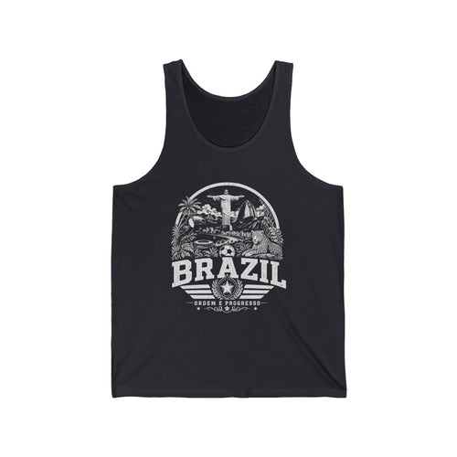 Brazil Men's Tank Top — Dark Grey (front)