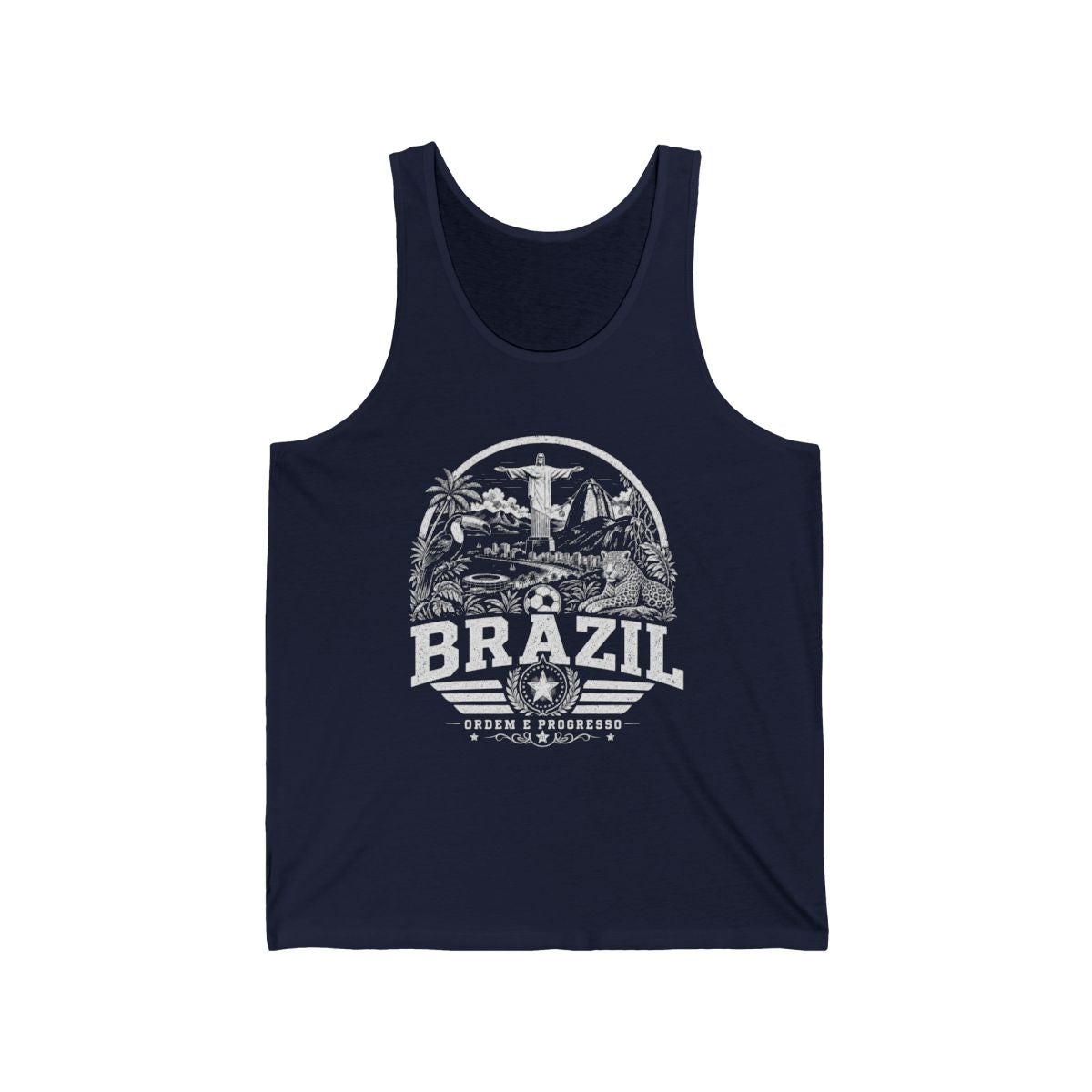 Brazil Men's Tank Top — Navy (front)