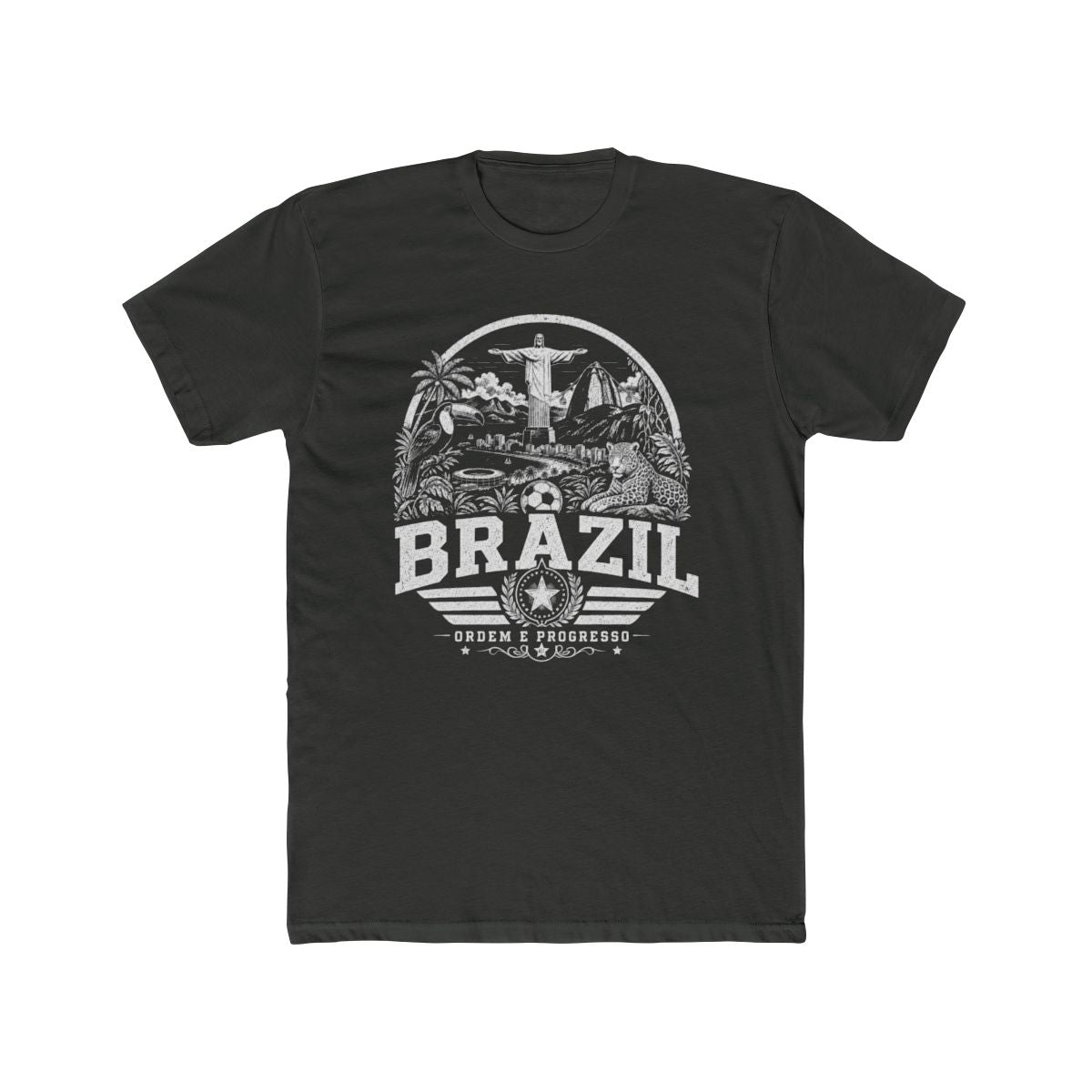 Brazil vintage landmarks men's tee — iconic landmark design | Nameshi Destinations (view 5)