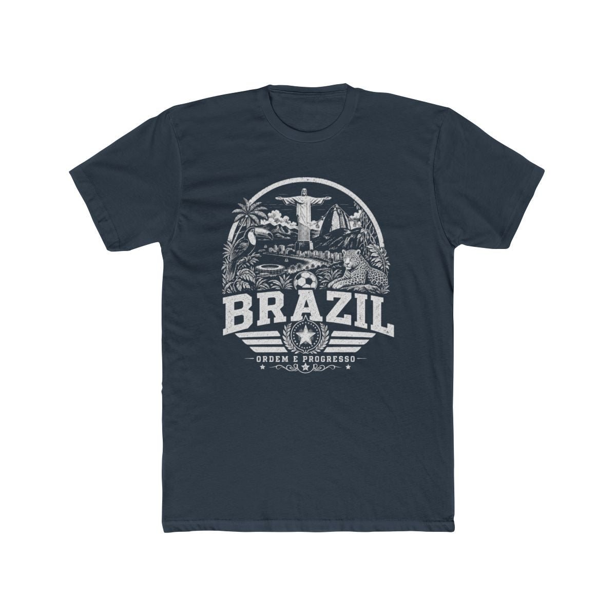 Brazil vintage landmarks men's tee — iconic landmark design | Nameshi Destinations (view 8)