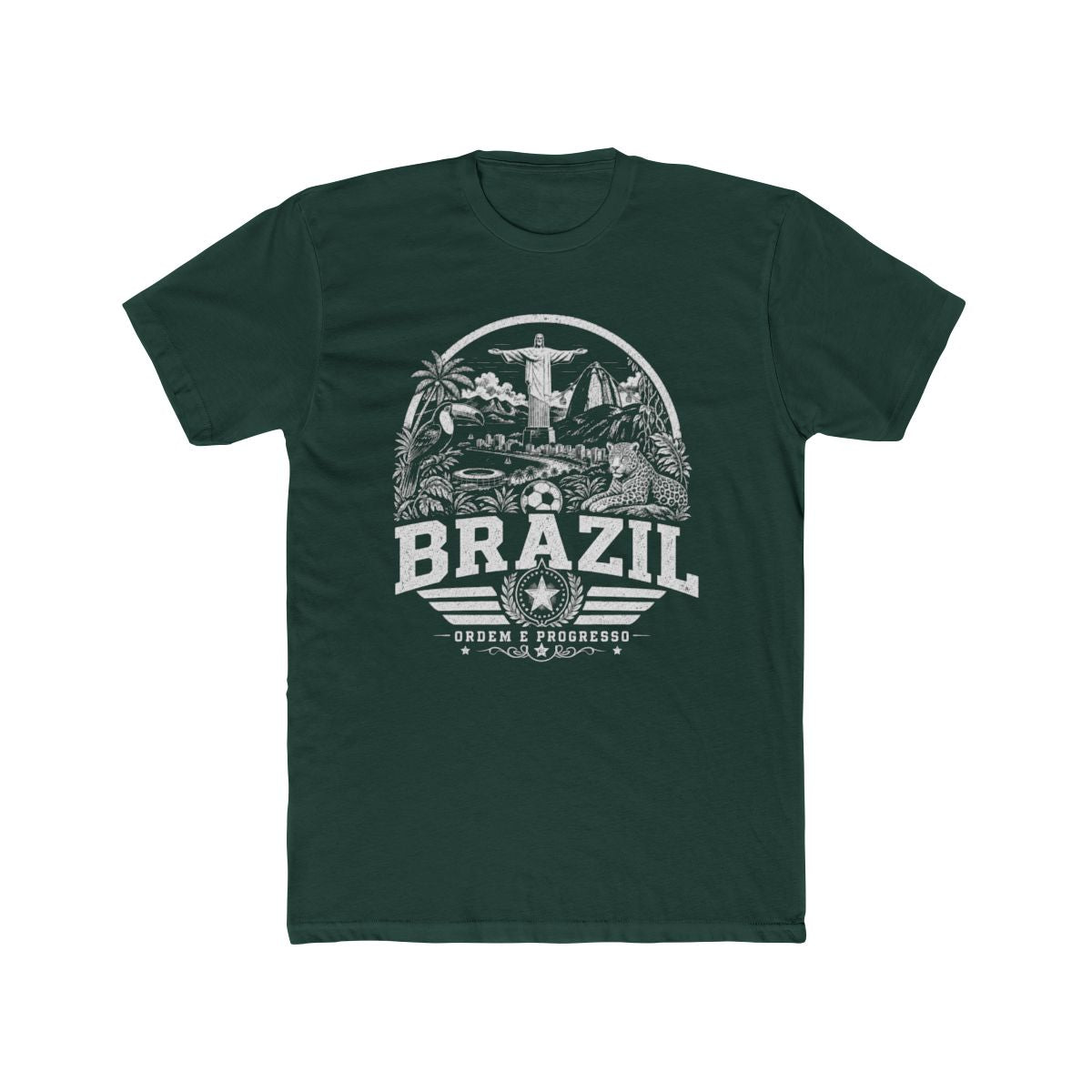 Brazil vintage landmarks men's tee — iconic landmark design | Nameshi Destinations (view 7)