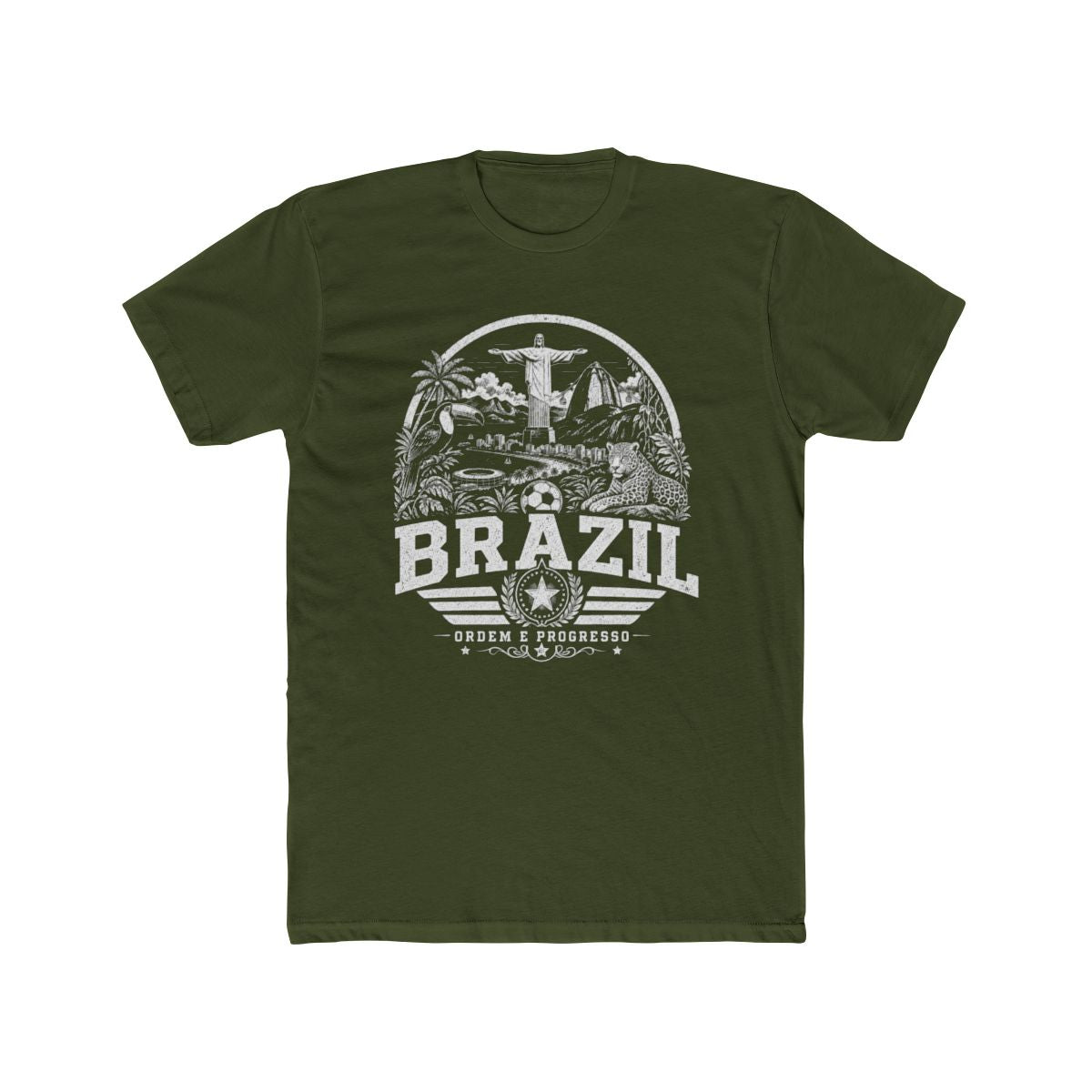 Brazil vintage landmarks men's tee — iconic landmark design | Nameshi Destinations (view 4)