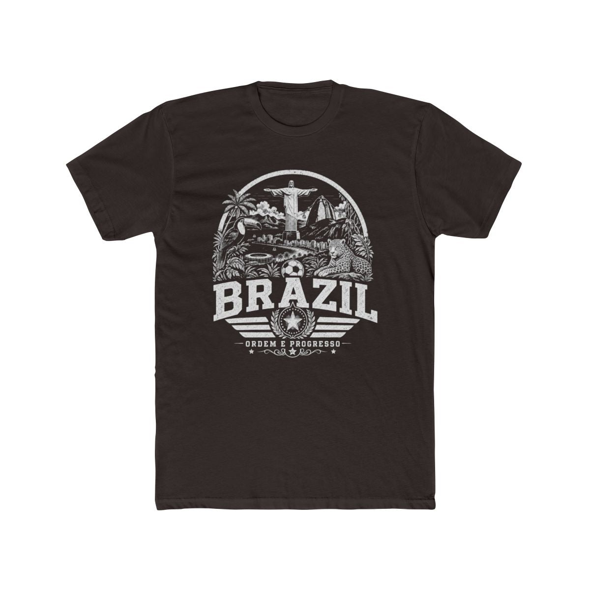 Brazil vintage landmarks men's tee — iconic landmark design | Nameshi Destinations (view 1)