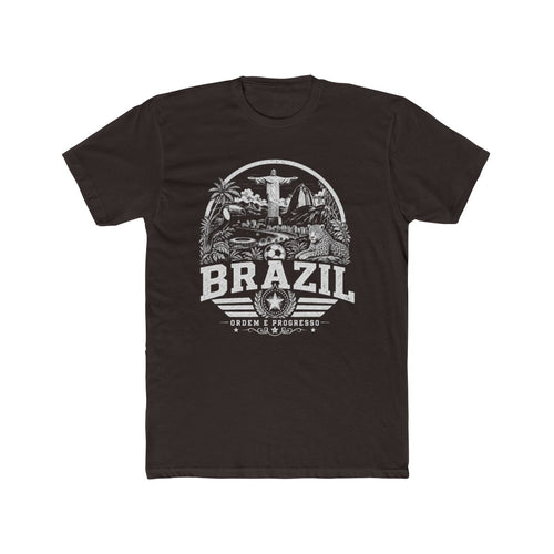 Brazil vintage landmarks men's tee — iconic landmark design | Nameshi Destinations (view 1)