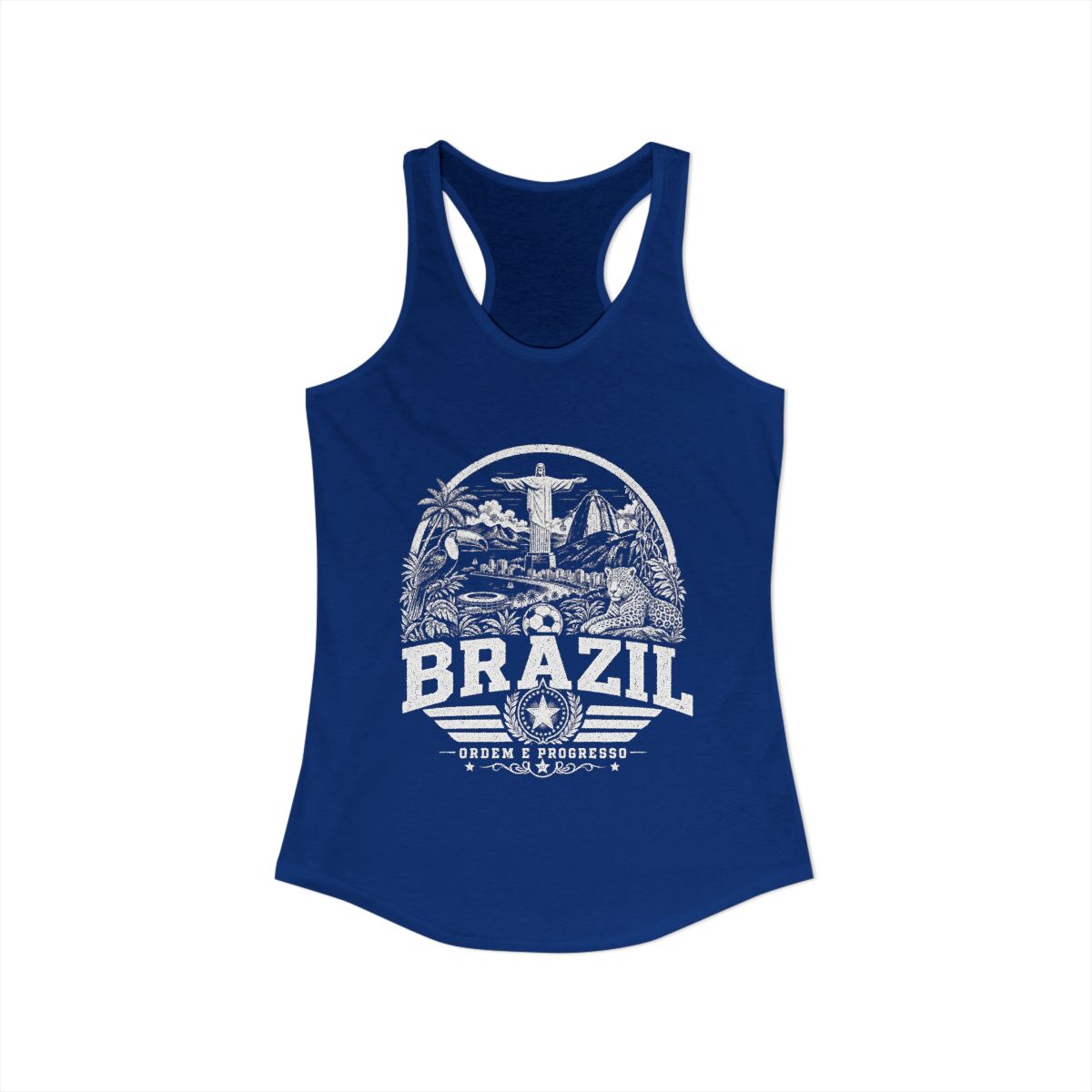 Brazil Women's Tank Top — Solid Royal (front)