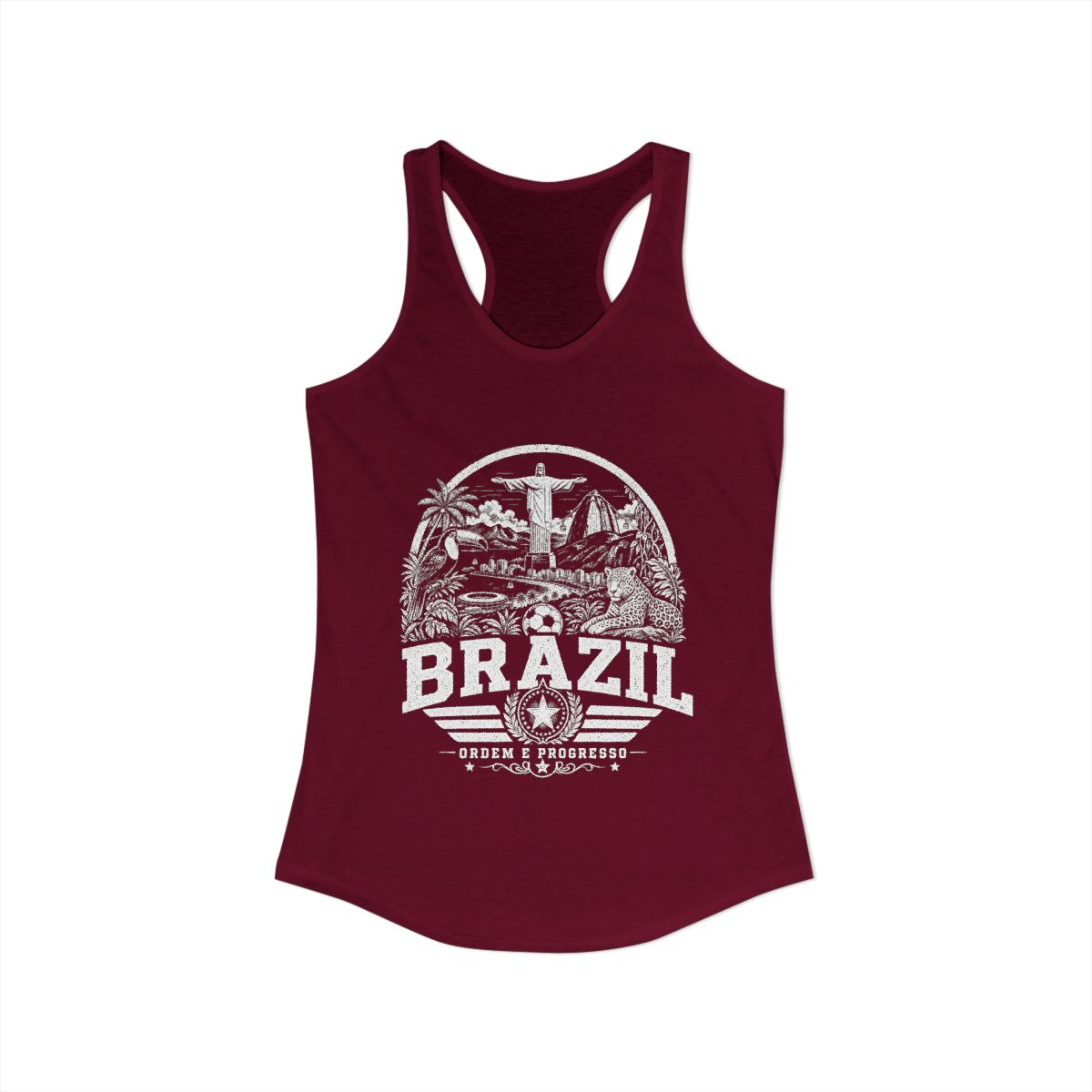 Brazil Women's Tank Top — Solid Cardinal Red (front)