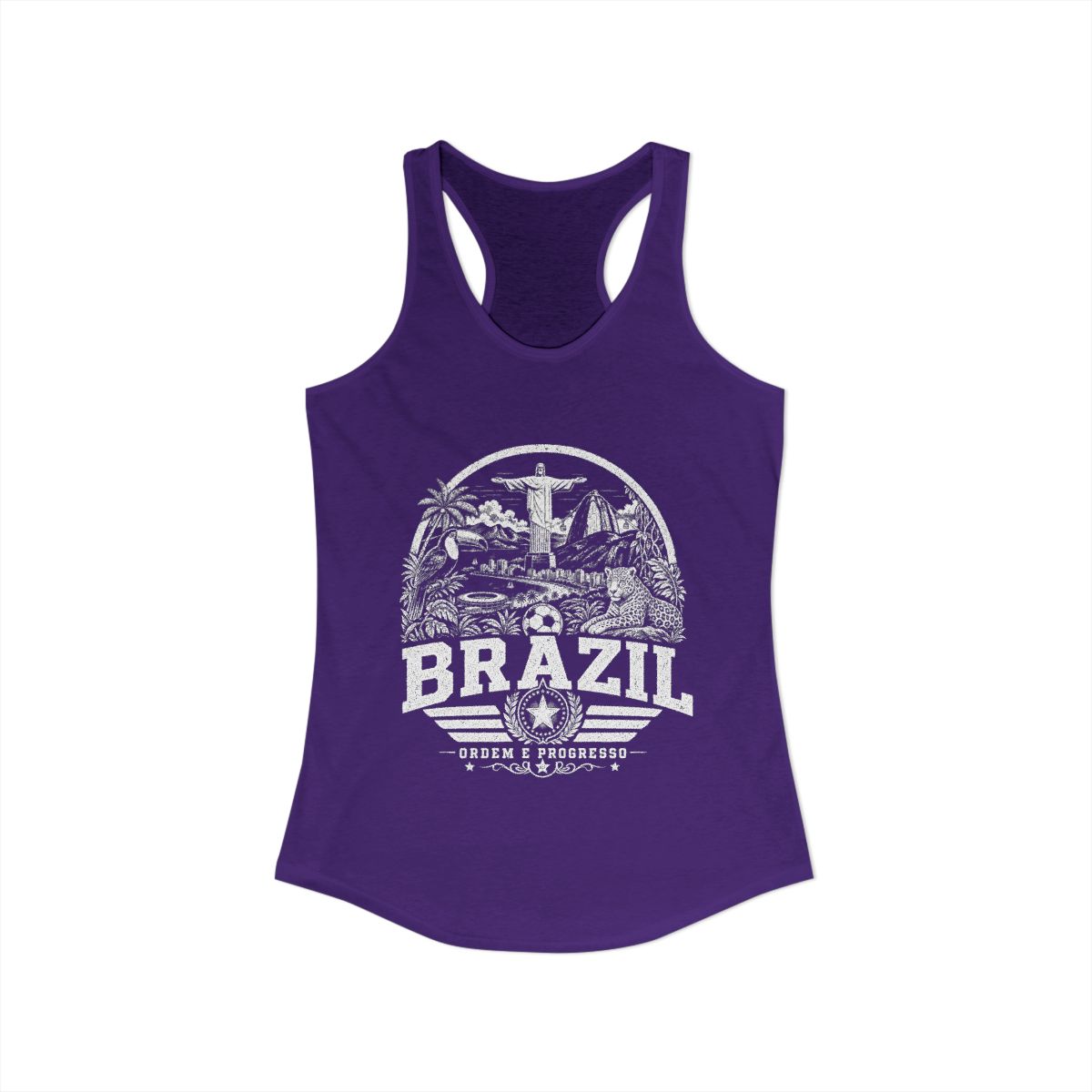 Brazil Women's Tank Top — Solid Purple Rush (front)