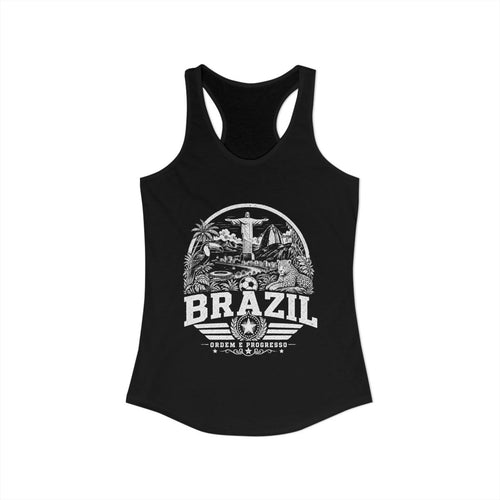 Brazil Women's Tank Top — Solid Black (front)