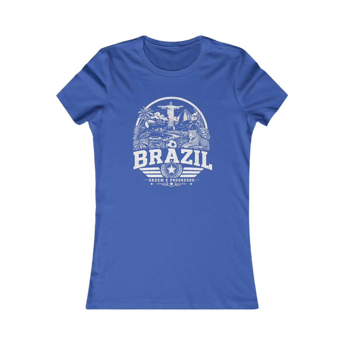 Brazil vintage landmarks women's tee — iconic landmark design | Nameshi Destinations (view 3)