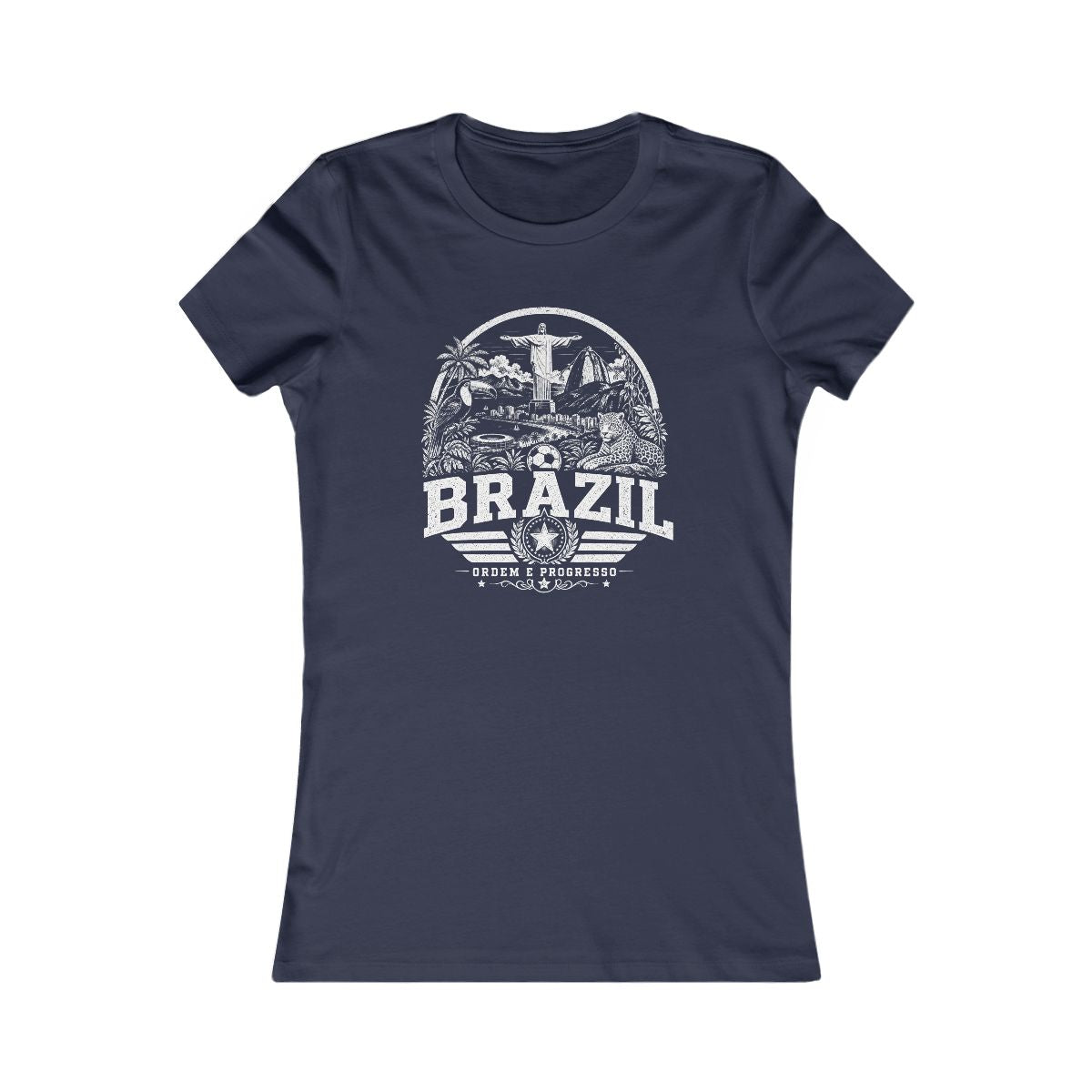 Brazil vintage landmarks women's tee — iconic landmark design | Nameshi Destinations (view 5)