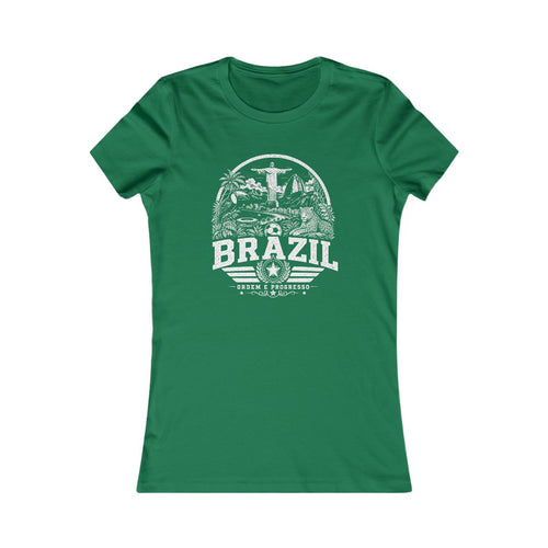 Brazil vintage landmarks women's tee — iconic landmark design | Nameshi Destinations (view 2)