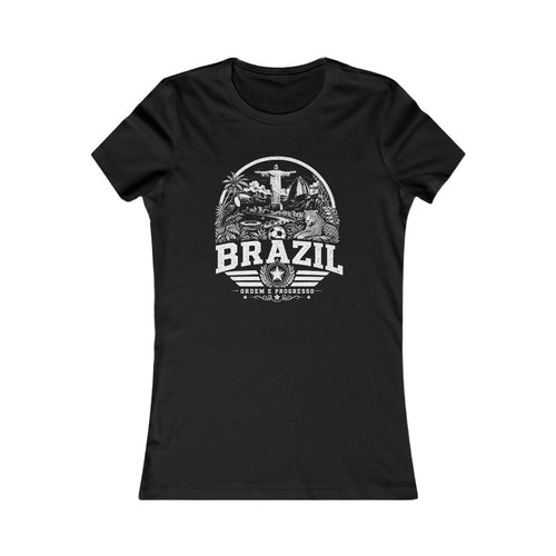 Brazil vintage landmarks women's tee — iconic landmark design | Nameshi Destinations (view 1)