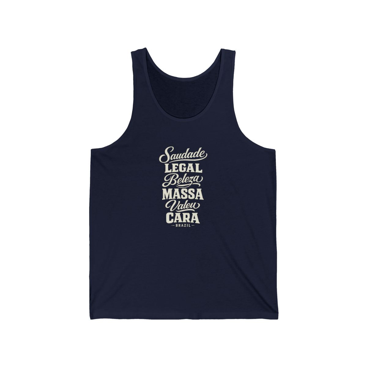 Brazil local slang men's tank top — typographic sayings design | Nameshi Destinations (view 15)
