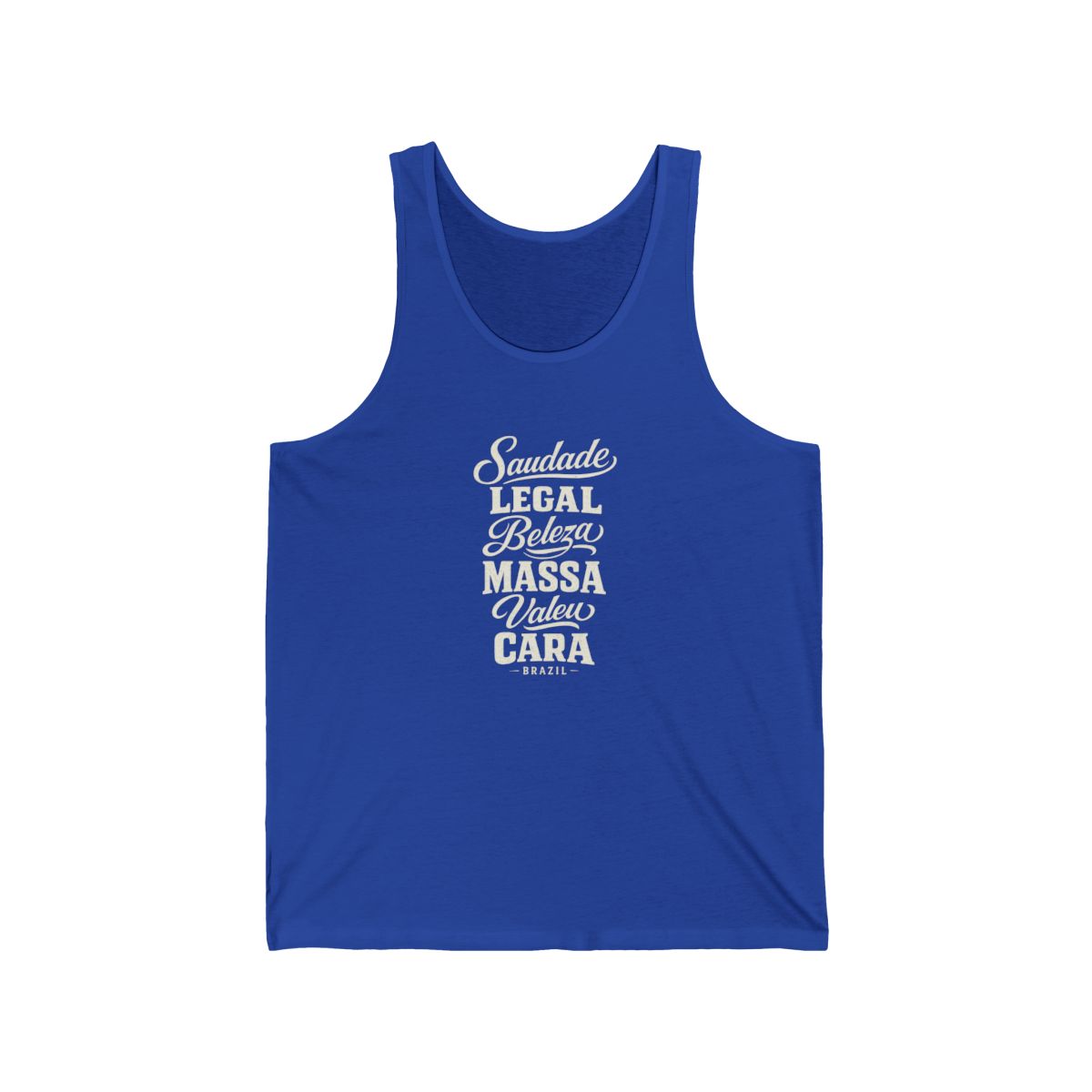 Brazil local slang men's tank top — typographic sayings design | Nameshi Destinations (view 13)