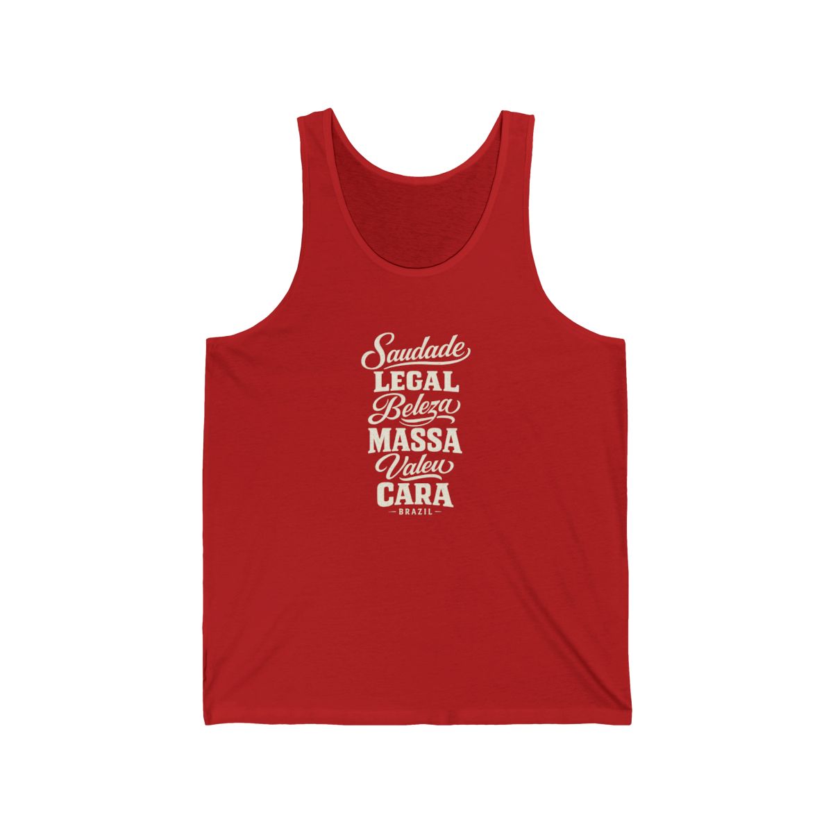 Brazil local slang men's tank top — typographic sayings design | Nameshi Destinations (view 11)