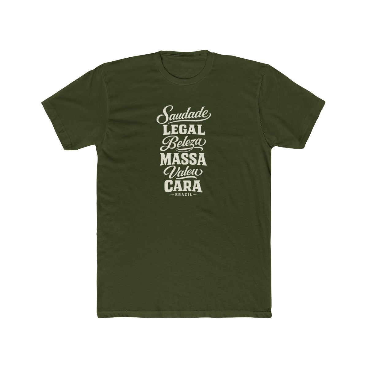 Brazil local slang men's tee — typographic sayings design | Nameshi Destinations (view 4)