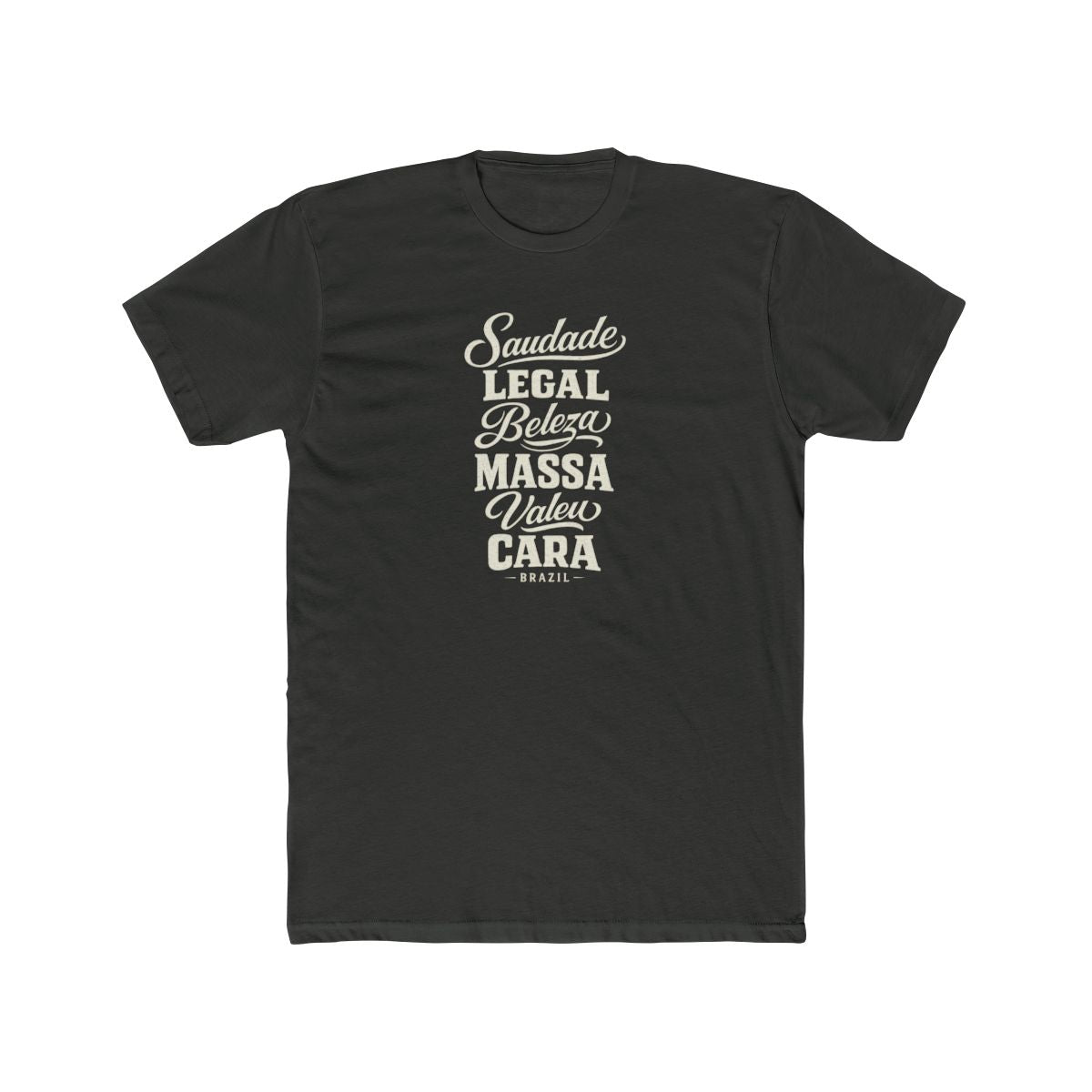 Brazil local slang men's tee — typographic sayings design | Nameshi Destinations (view 5)