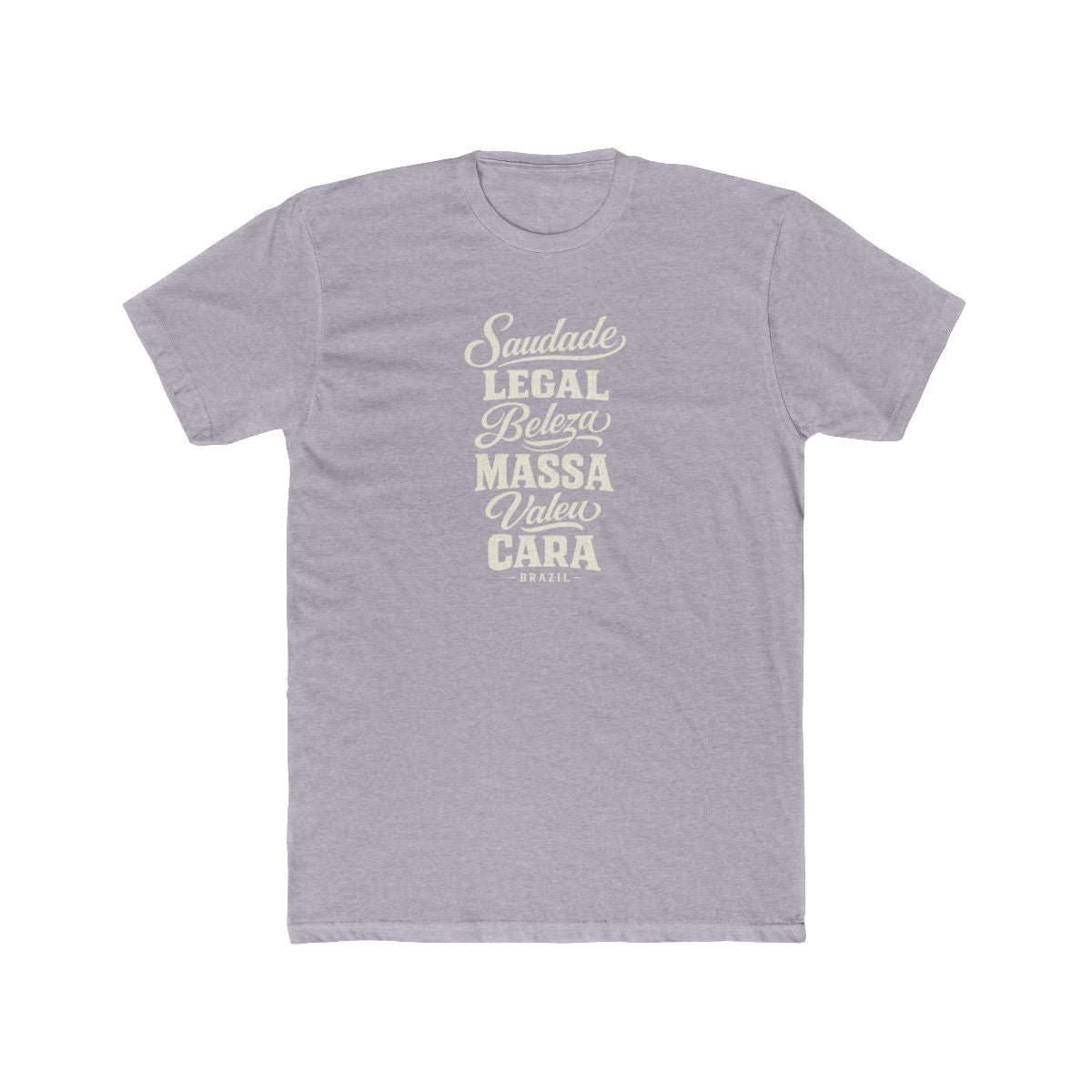 Brazil local slang men's tee — typographic sayings design | Nameshi Destinations (view 3)