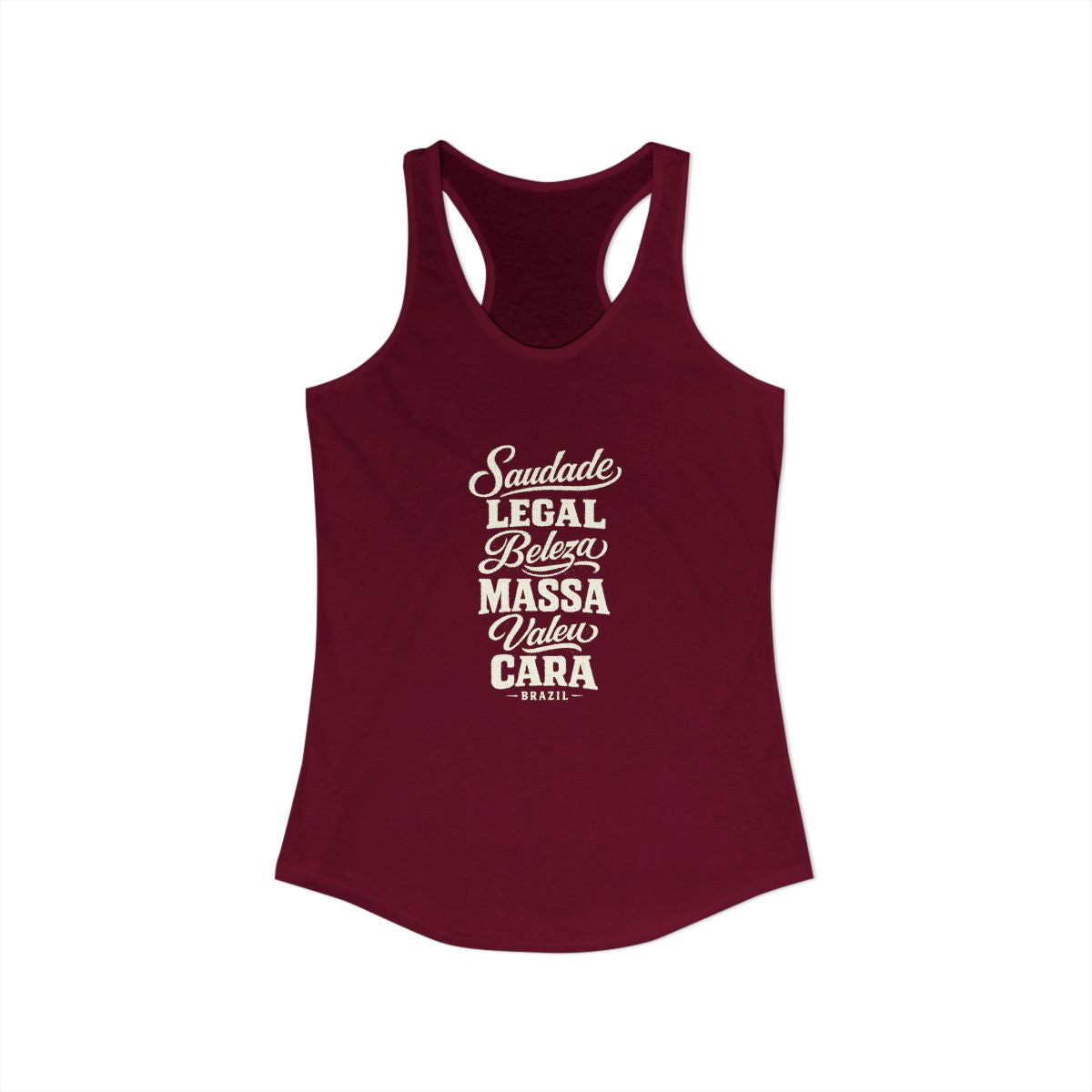 Brazil local slang women's tank top — typographic sayings design | Nameshi Destinations (view 27)