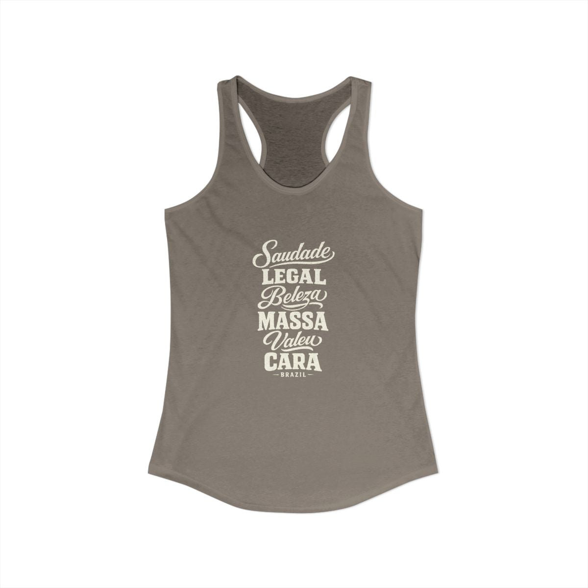 Brazil local slang women's tank top — typographic sayings design | Nameshi Destinations (view 23)