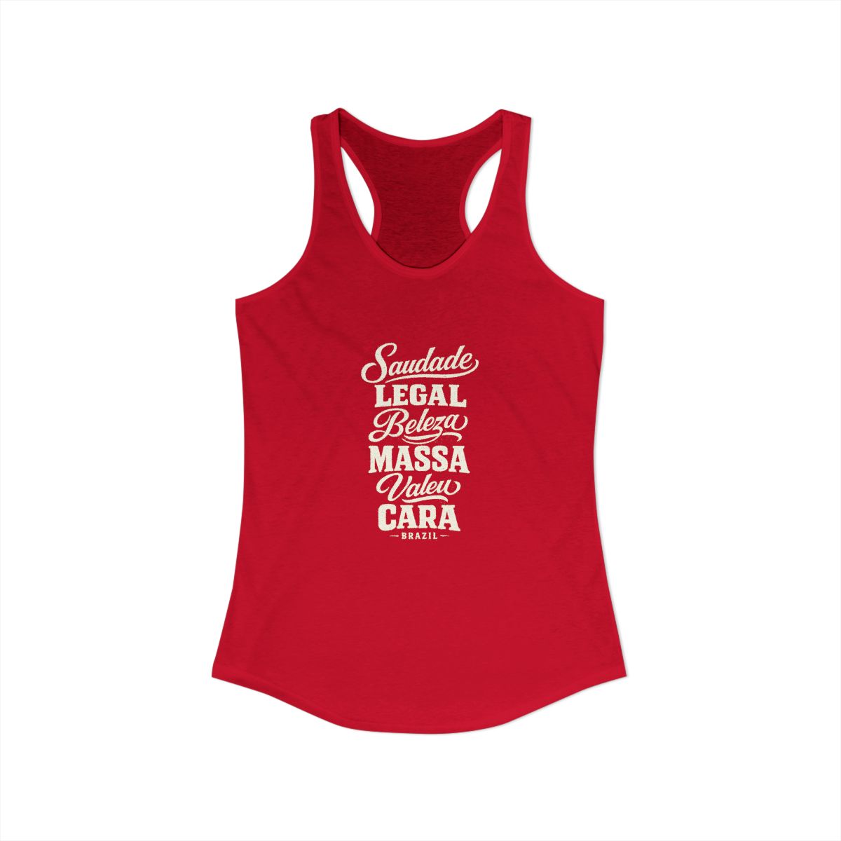 Brazil local slang women's tank top — typographic sayings design | Nameshi Destinations (view 17)