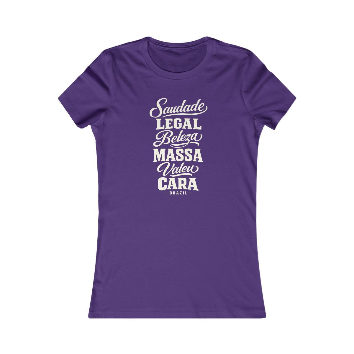 Brazil local slang women's tee — typographic sayings design | Nameshi Destinations (view 6)