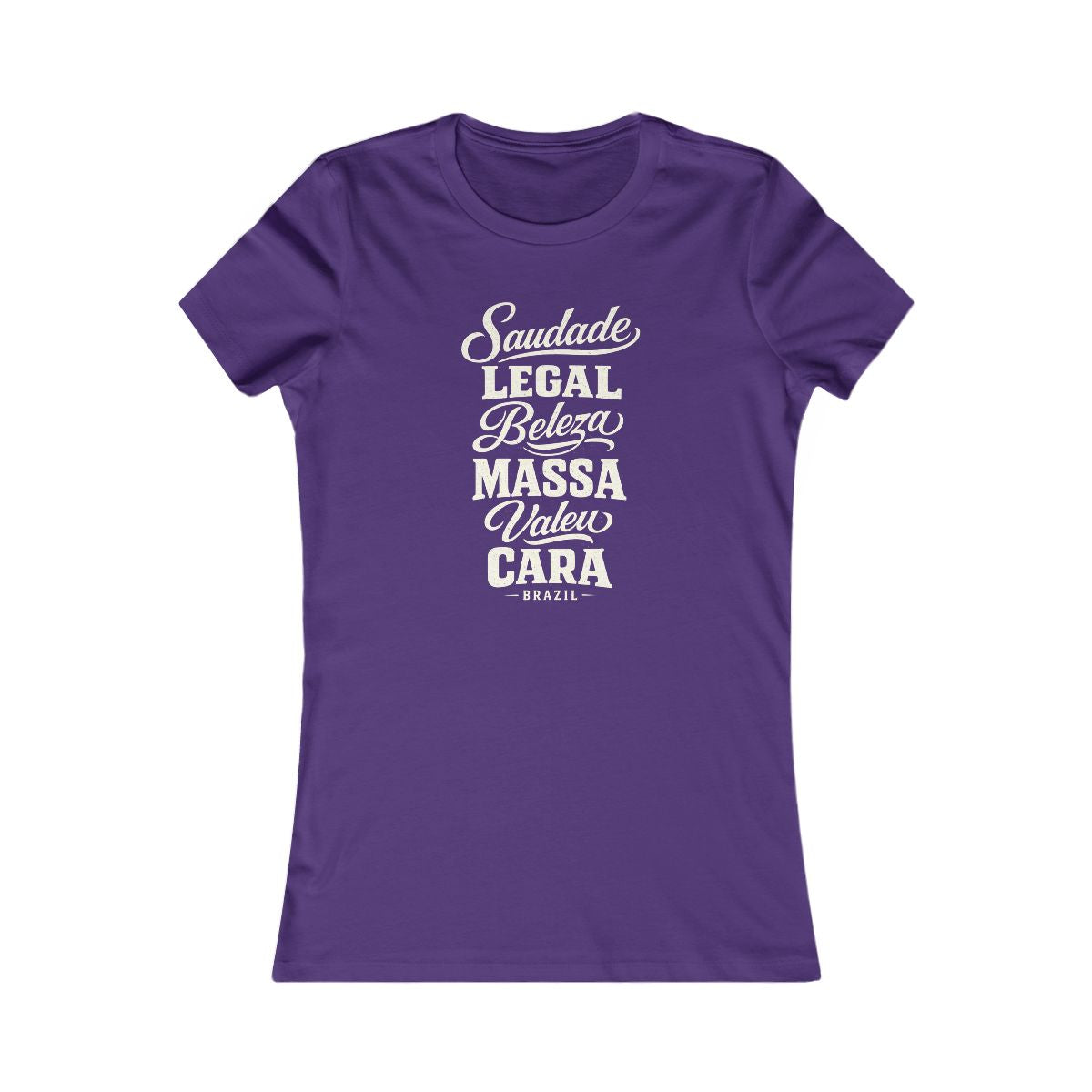 Brazil local slang women's tee — typographic sayings design | Nameshi Destinations (view 6)