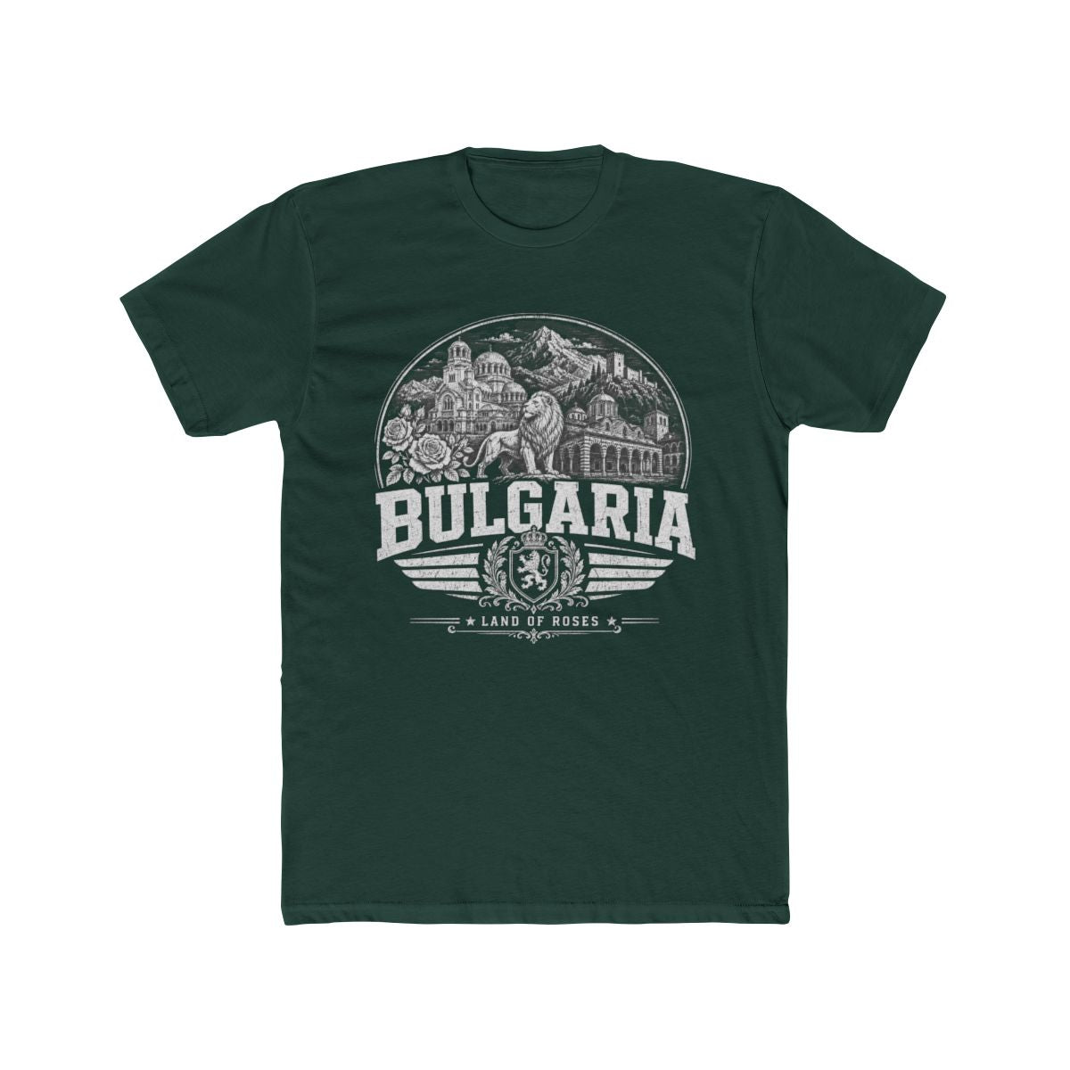 Bulgaria Men's Tee — Solid Forest Green
