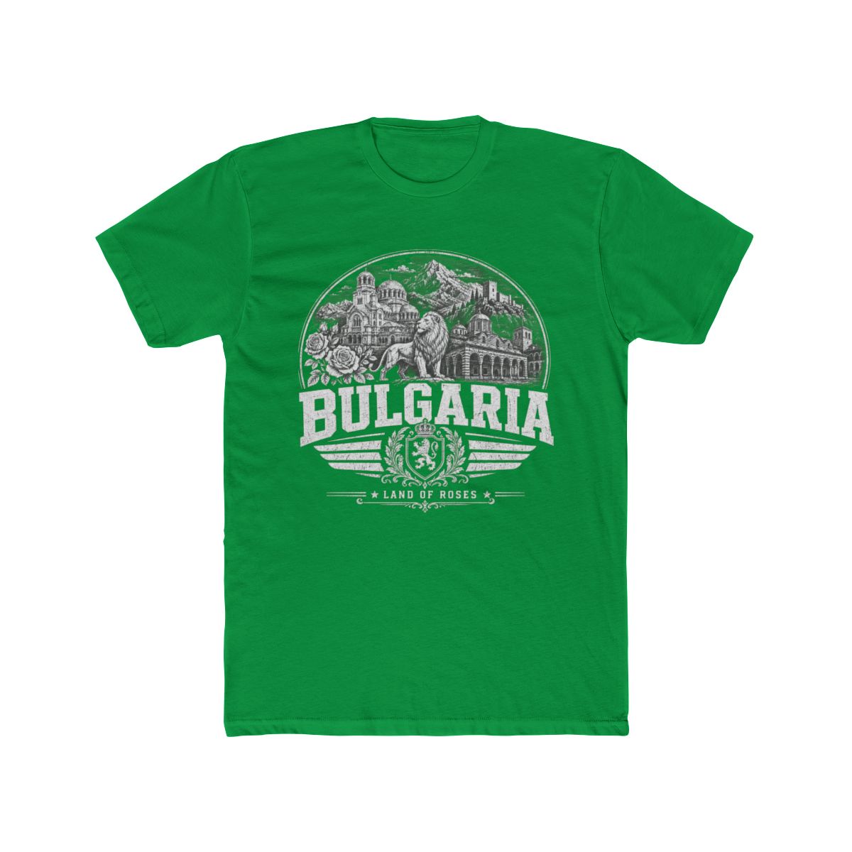 Bulgaria Men's Tee — Solid Kelly Green