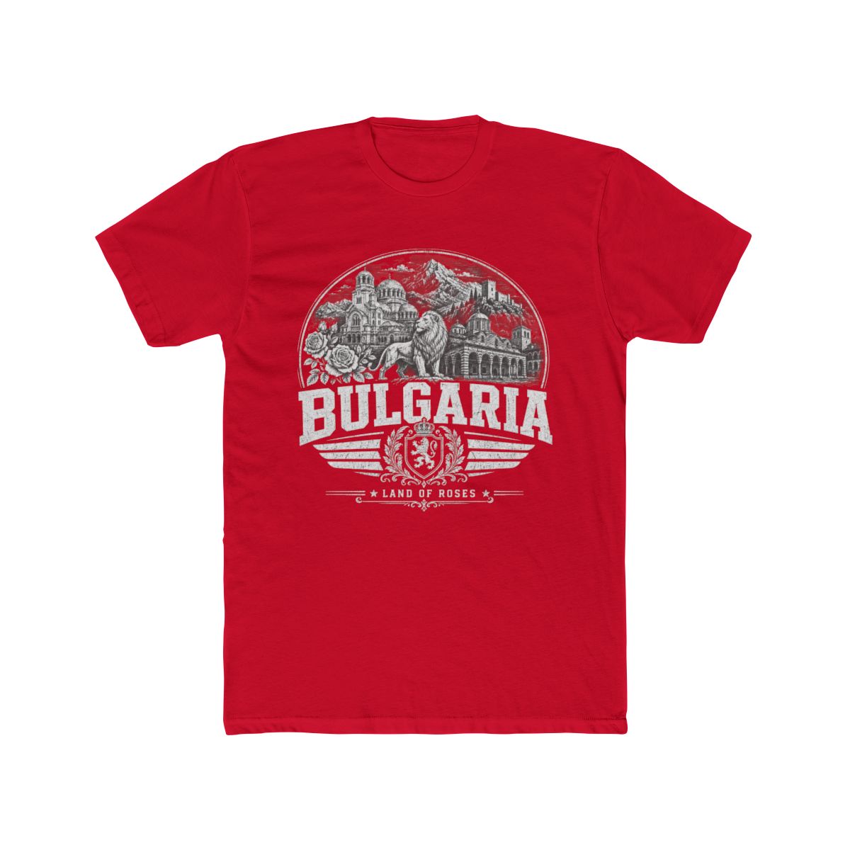 Bulgaria Men's Tee — Solid Red