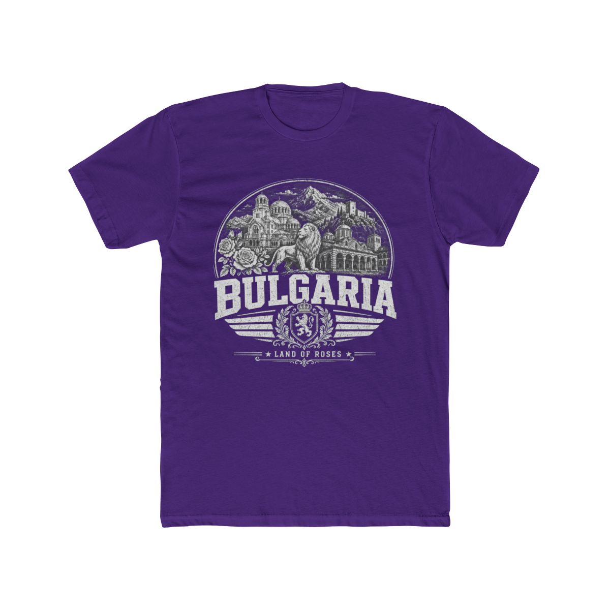 Bulgaria Men's Tee — Solid Purple Rush