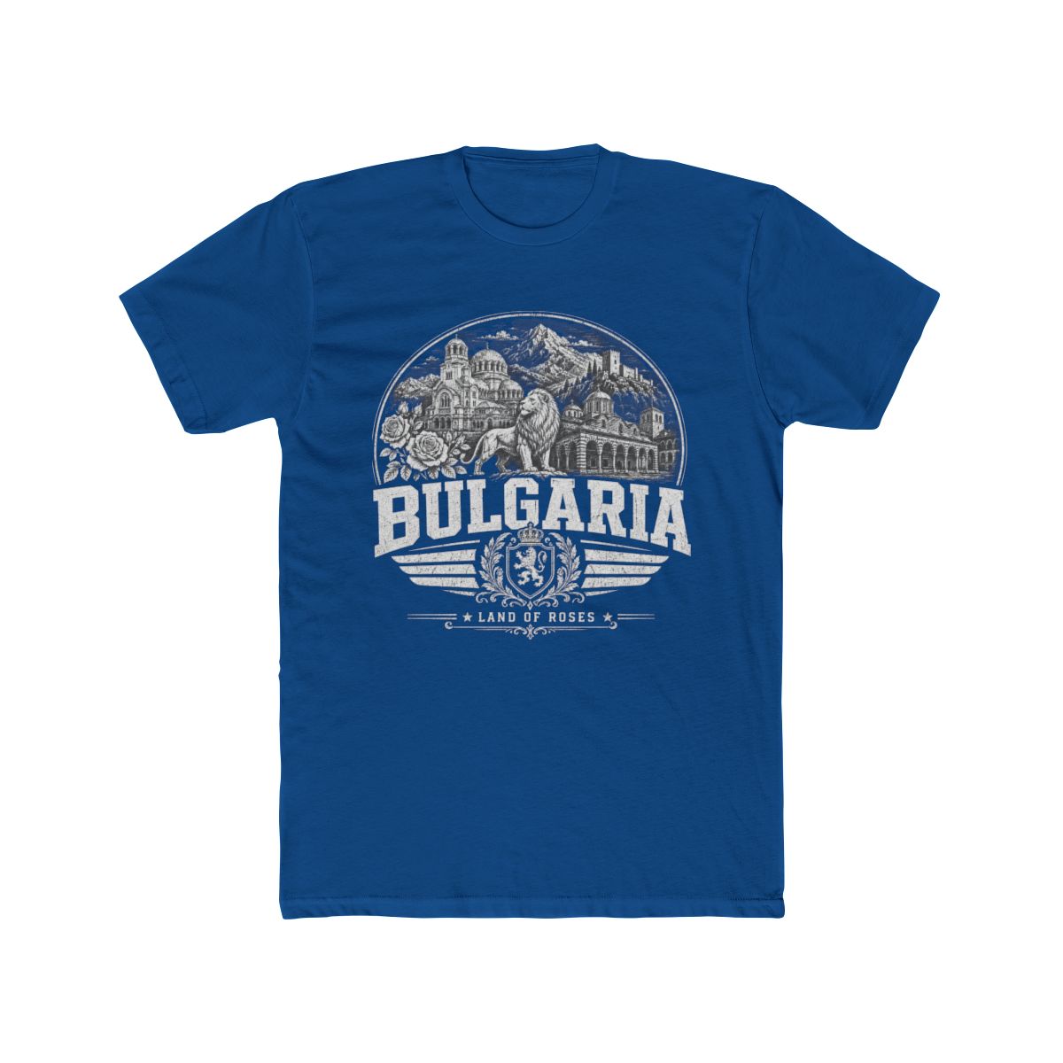 Bulgaria Men's Tee — Solid Cool Blue